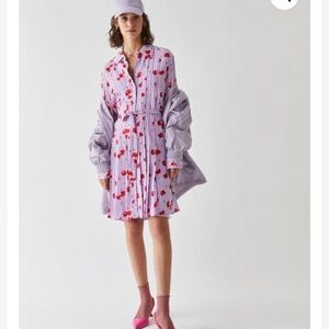 IBlues strips and floral mini viscose dress . Size 4 . New